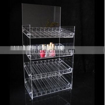 custom plastic acrylic nail polish display floor stand