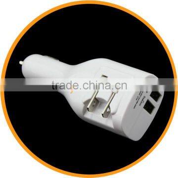 Cheap Price High Quality 5V 2.1A USB Car Wall Charger for iP hone 5 Tablet from Dailyetech