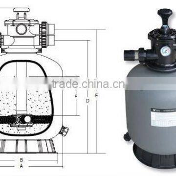 2014 Silica Sand swimming pool side mount sand filter / sand filter with pump