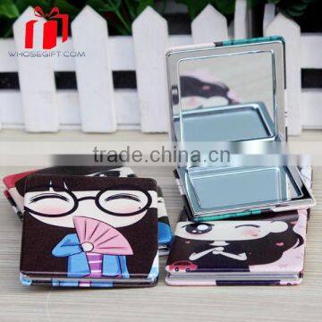 Hot Sale Pu Framed Cosmetic Mirror/good Designed Pocket Mirror