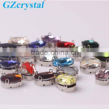 Decorative lead free crystal stones, wedding jewelry beads, sew on stone with claw