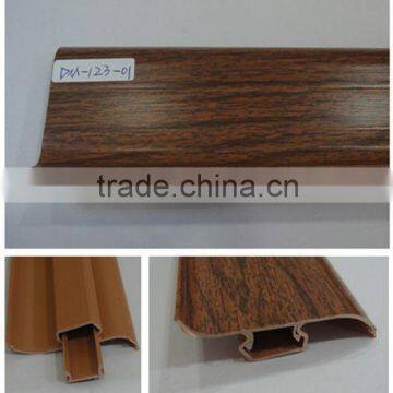 PVC wood grain flooring skirting board