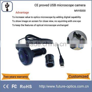 CE proved digital microscope adapter of USB camera equipped with relay lens and imaging software