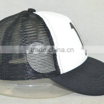 Guangzhou Hat Factory Professional Custom / 100% Polyester Fiber/white and Black/LOGO Printing/sponge Trucker Hats photo-4