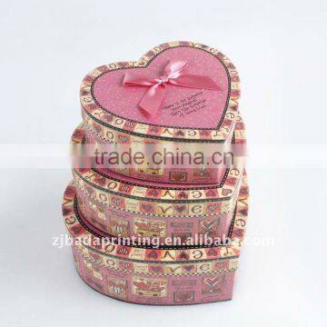 new design heart shape paper gift box