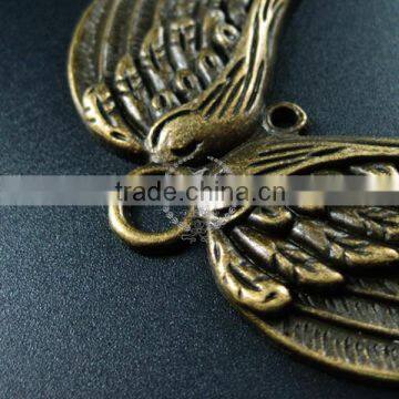 69*74mm Vintage Style Antiqued Bronze Eagle Wings DIY Pendant Charm Supplies Findings 1810423