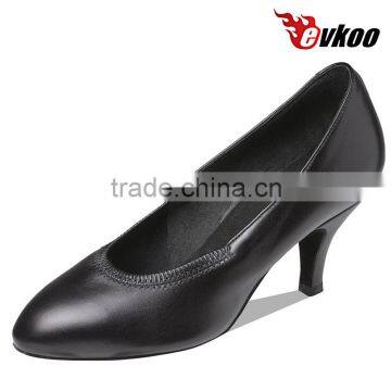 low heel satin material dancing shoes elegance modern dance shoes black