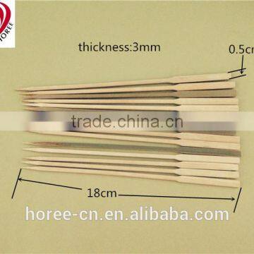 Chinese high quality bamboo paddle skewer with green husk
