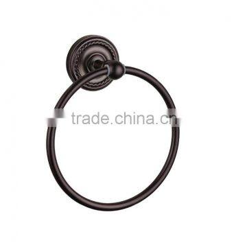 Metal brass oil rubbed bronze finishing round shape towel ring for bathroom fitting