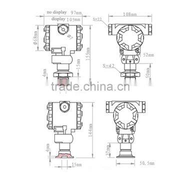 TP-CAFM12 Anti-explosion With Date Display Flat Diaphragm Pressure Transmitter photo-3