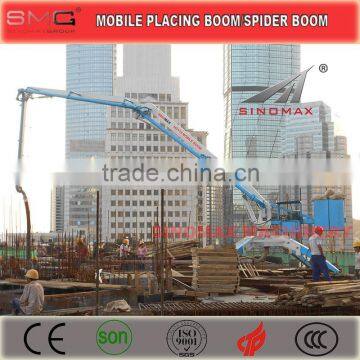 13m 15m 17m 18m Hydraulic Mobile Concrete Spider Boom, Concrete Placer, Concrete Distributor with fast and easy installation