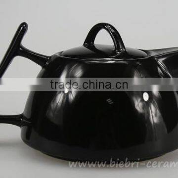 16 OZ Black Color Ceramic Stoneware Coffee Tea Pot And Tea pot Set, Original Chinese Teapot