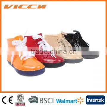 pvc transparent ankle sport rain boots