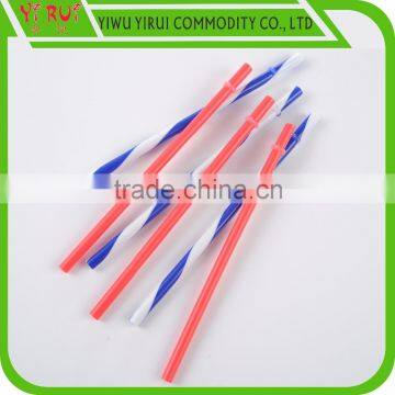 pp material colorful food grade stripes drinking straws