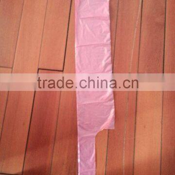 cheap pink vest,T-shirt plastic household, grocery bags on roll HDPE customed starsealed