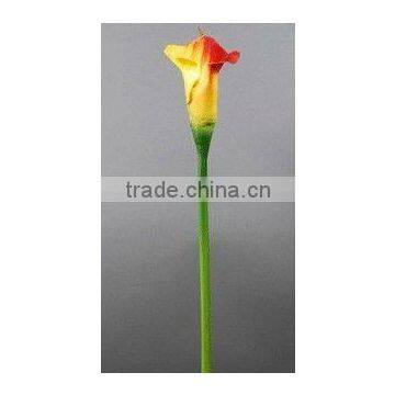 Real Touch Calla Lily in Orange Yellow/Real Touch Medium Calla Lily/PU soft touch