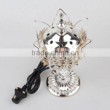 Wholesale New Style Leaf Carve Pattern Flower Shape Electric Incense Burner