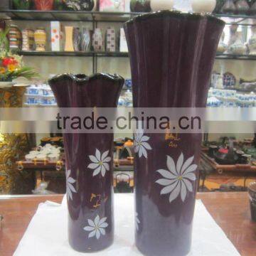 Set 2 items ceramic-porcelain vase with wholesales price from Vietnam