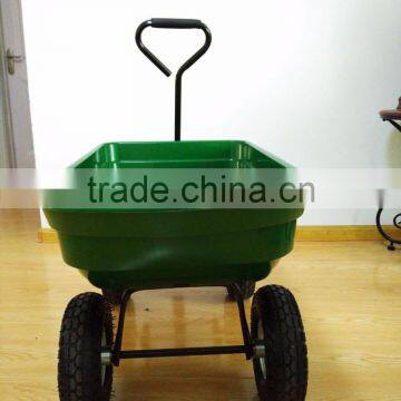 Gorilla Carts Lawn Tractor Attachments Heavy Duty Garden Poly Dump Cart 2 In 1 photo-4