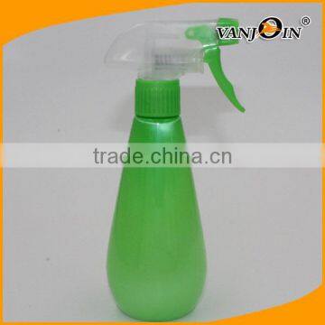 250ml 8oz Green teardrop shaped Plastic hair Spray Trigger Mist Bottle wholesale