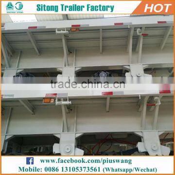 3 Axles 20ft 40ft Container Carrier Used Flatbed Semi Trailers For Sale photo-2