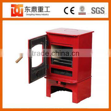 Red Colour Enamel Wood Burner Stove/Fireplace With European Style HF905UAE for Selling photo-2