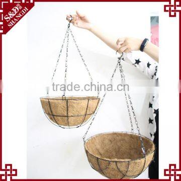 S&D New Design Garden Decoration Wire Hanging Basket Flower Pot With Coco Liner photo-4