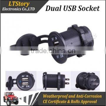 DC12V 3.1A USB car charger for mobile phone