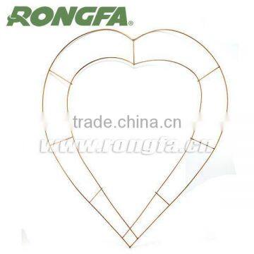 Decorating Flowers Double Ring Heart Shape Metal Wire Frames photo-4
