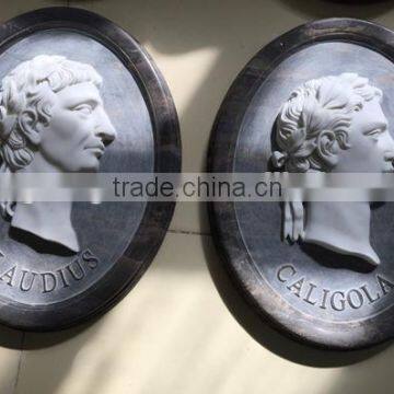 Modern Marble Human Head Relief Carving Sculpture photo-2