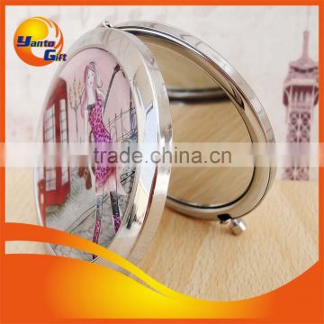 Custom Fashion Round Shape Folding Pocket Mirror