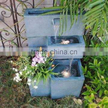 Green Unique Fiberglass Led Outdoor Square Balcony Garden Water Feature photo-4