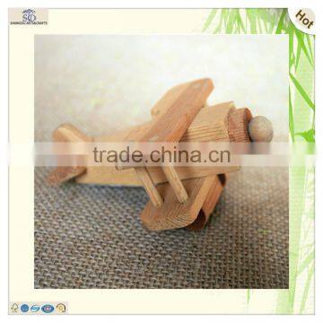 wholesale natural craft pine wooden airplane model toys