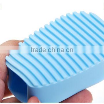 CY177 Mini Candy Colour Wash Board, Silicone Hand-Held Washing Clothes Brush Cleaning Laundry Washboard