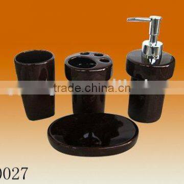 Custom Design 4 Pcs Glazed Ceramic Bath Set photo-4