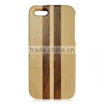 Fashion design protective phone cover,maple&walnut wood mobile case for iPhone5