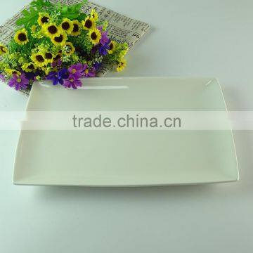 stock ceramic cheap white rectangle plates