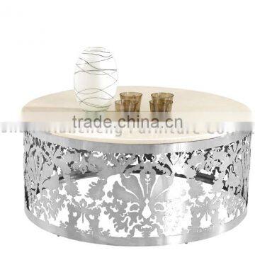 Crave Stainless Steel Marble Coffee Table Centre Table photo-4