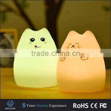 WQ-SL004 kid nightlight with light up charging cable cat portable led lamp