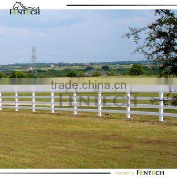 White four rail horse fencing