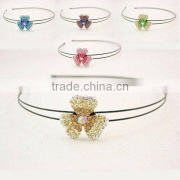 hair jewelry rhinestone flower hair decoration for kids