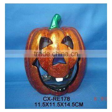 ceramic pumpkin candle holder