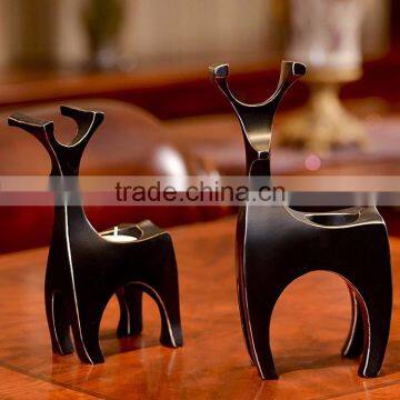 Retro Wedding Table Centerpieces Deer Tealight Candle Holder photo-4
