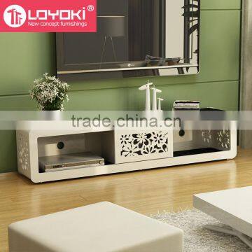 New Design Beautiful Carving Flower TV Console With Drawer Eco-friendly Wood Furniture Easy Assembly Living Room Furniture photo-3
