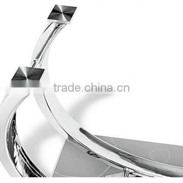 Modern Dining Table With Glass Top and Chrome Base photo-4