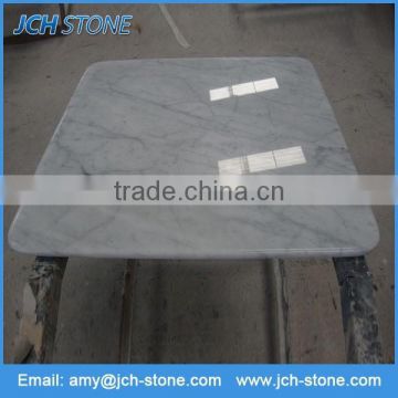 Artificial square white marble slab table top