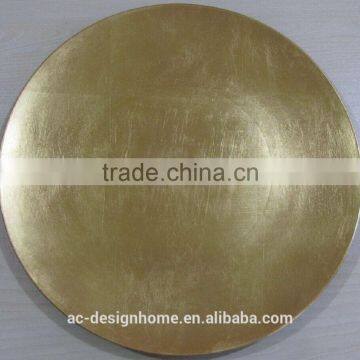 GOLD FOIL PP PLASTIC CHARGER PLATE