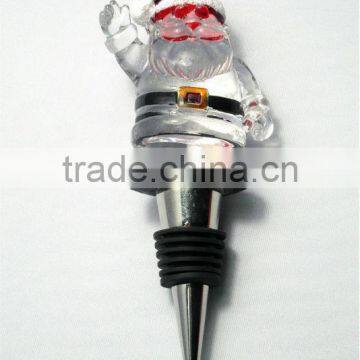 LED based santa shape novelty Mini wine bottle stopper