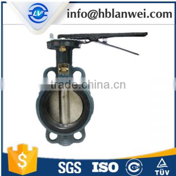 ISO Standard China Supplier Ductile Iron Handle Manual Wafer Center Butterfly Valve D71X-16