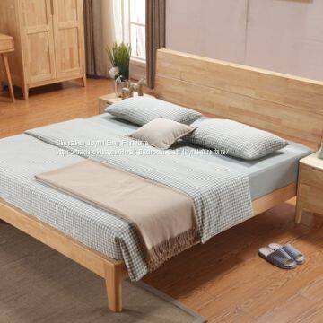 Good price and High quality China Shenzhen Home bedroom furniture rubber wood King/Doube Bed to USA/European/African